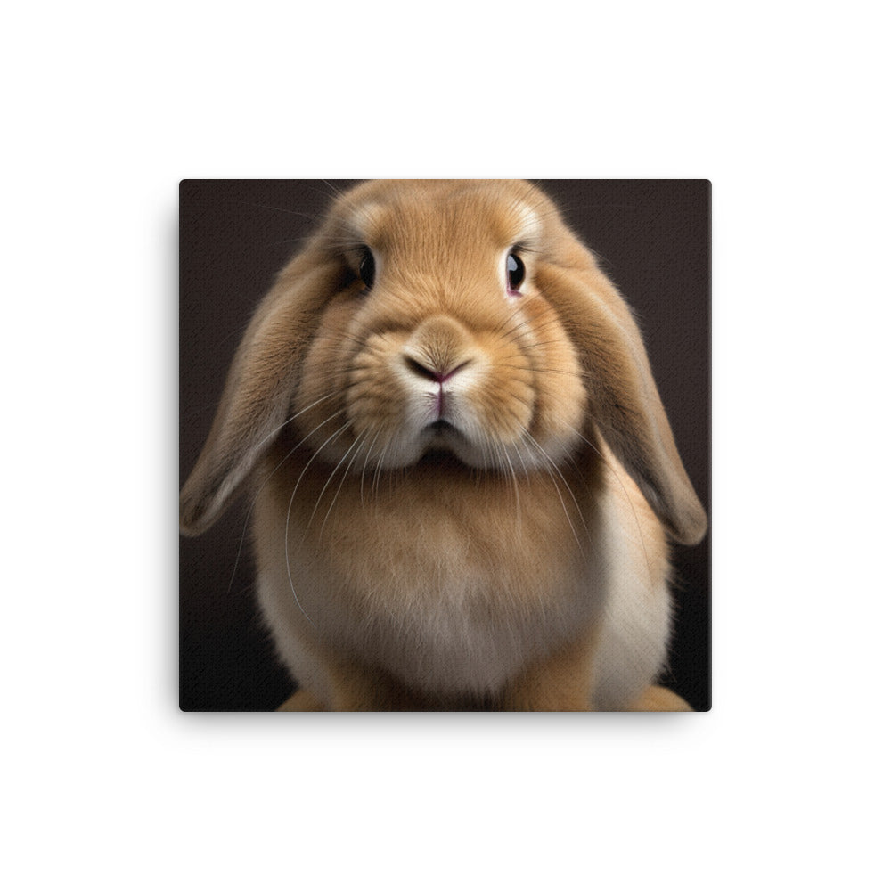 Holland Lop Bunny Canvas - PosterfyAI.com