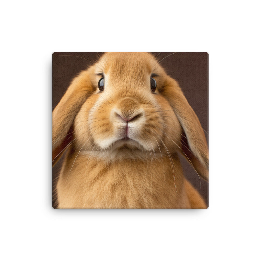 Holland Lop Bunny Canvas - PosterfyAI.com