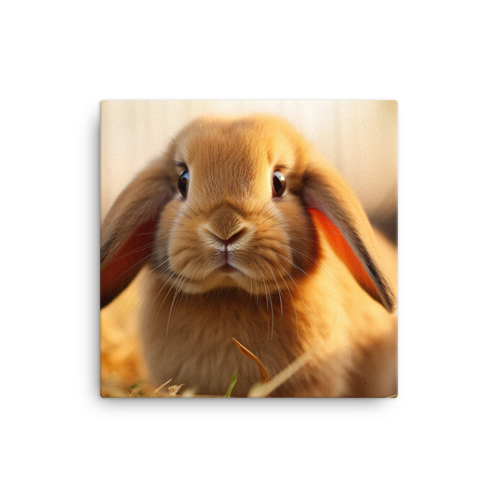 Adorable Holland Lop Bunny Canvas - PosterfyAI.com