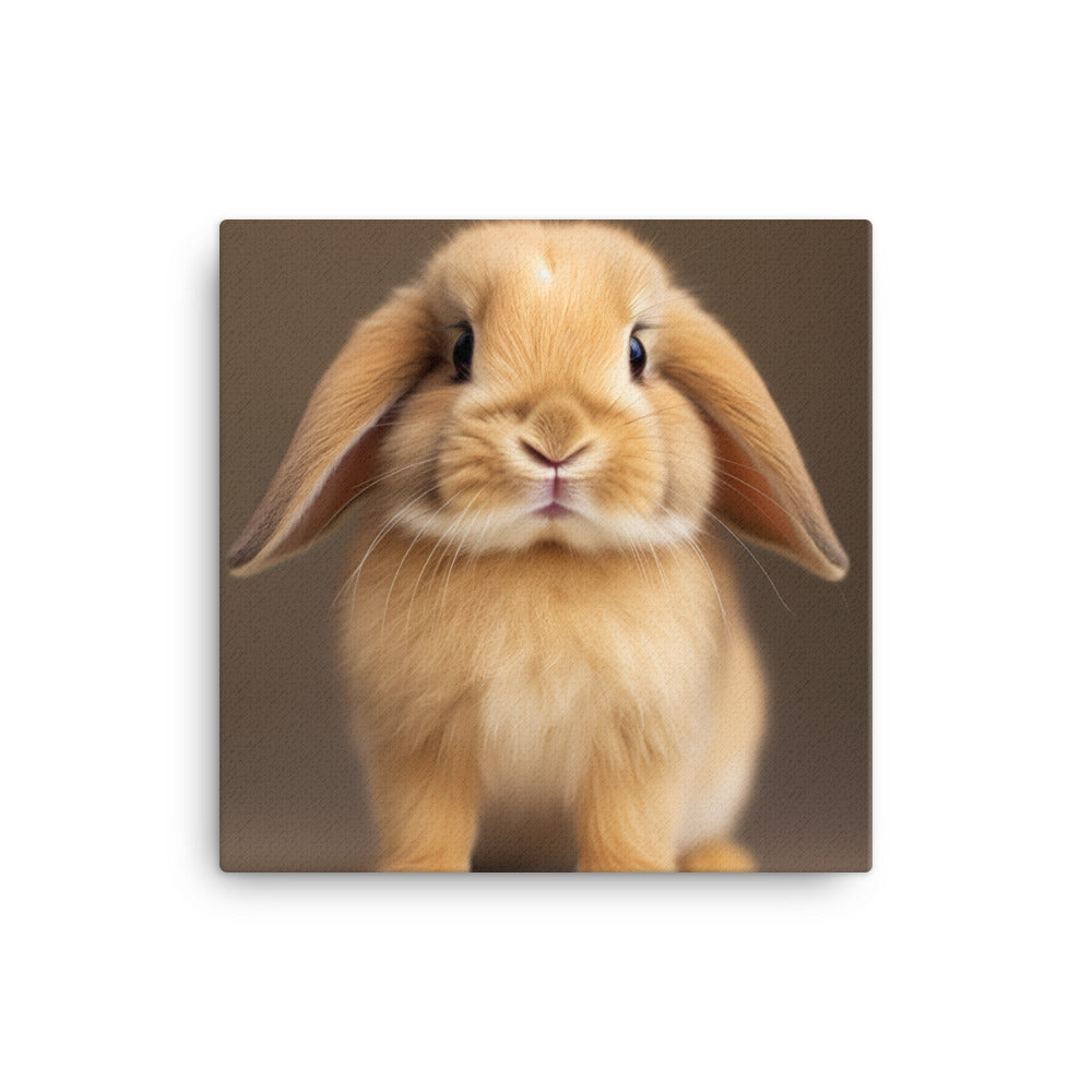 Adorable Holland Lop Bunny Canvas - PosterfyAI.com