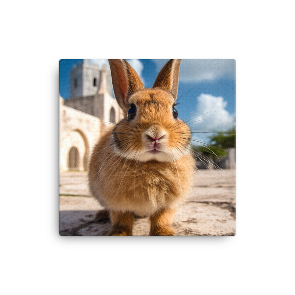 Adorable Havana Bunny Canvas - PosterfyAI.com