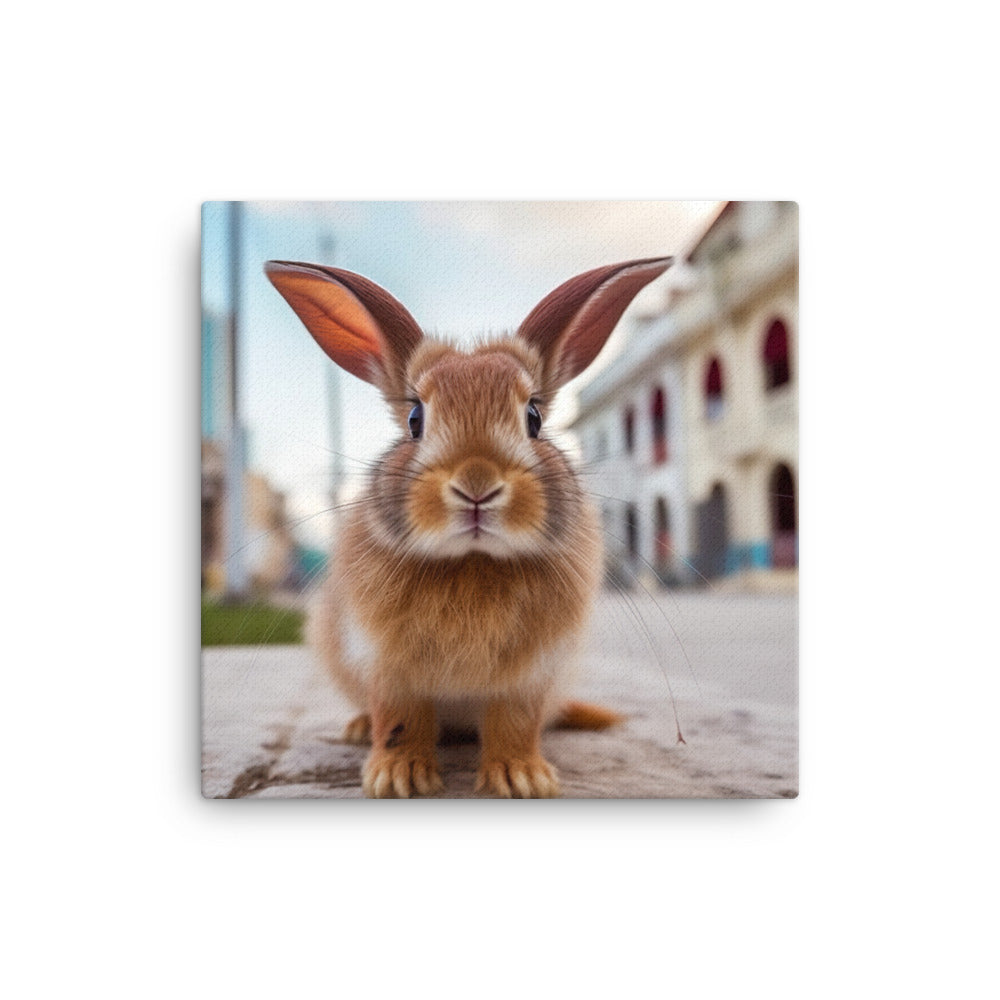 Adorable Havana Bunny Canvas - PosterfyAI.com