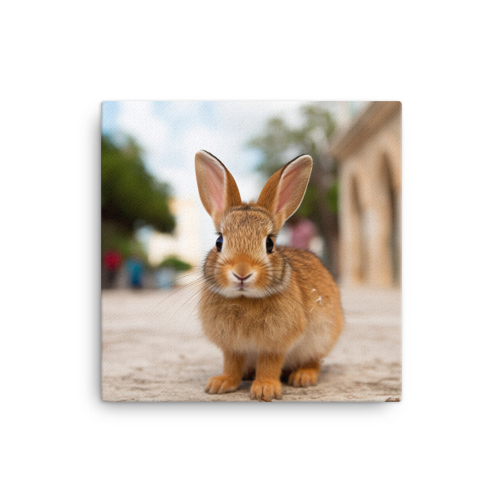 Adorable Havana Bunny Canvas - PosterfyAI.com