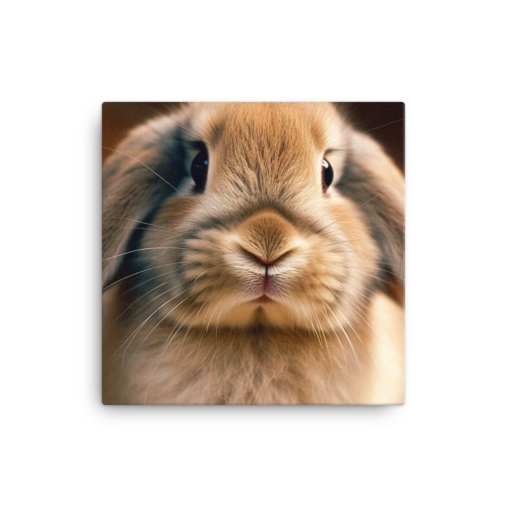 Adorable English Lop Bunny Canvas - PosterfyAI.com