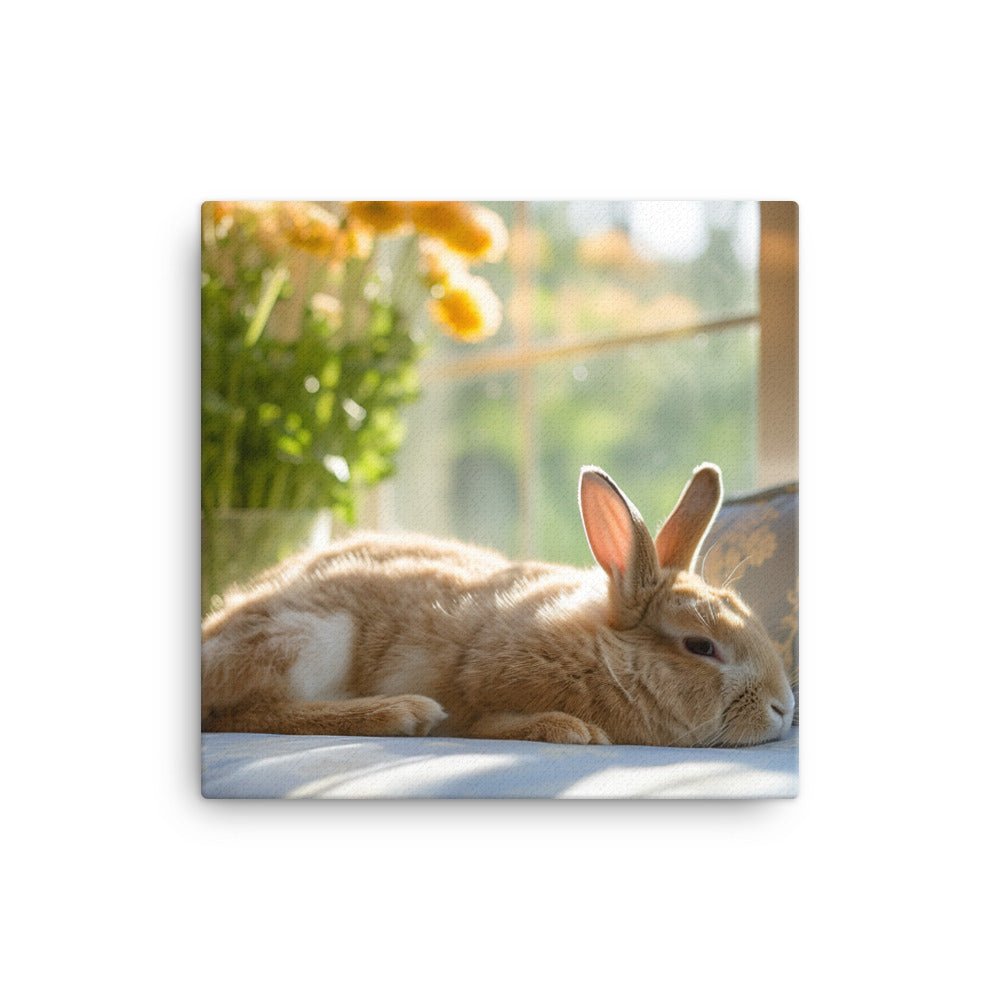 Californian Bunny in a Cozy Setting Canvas - PosterfyAI.com