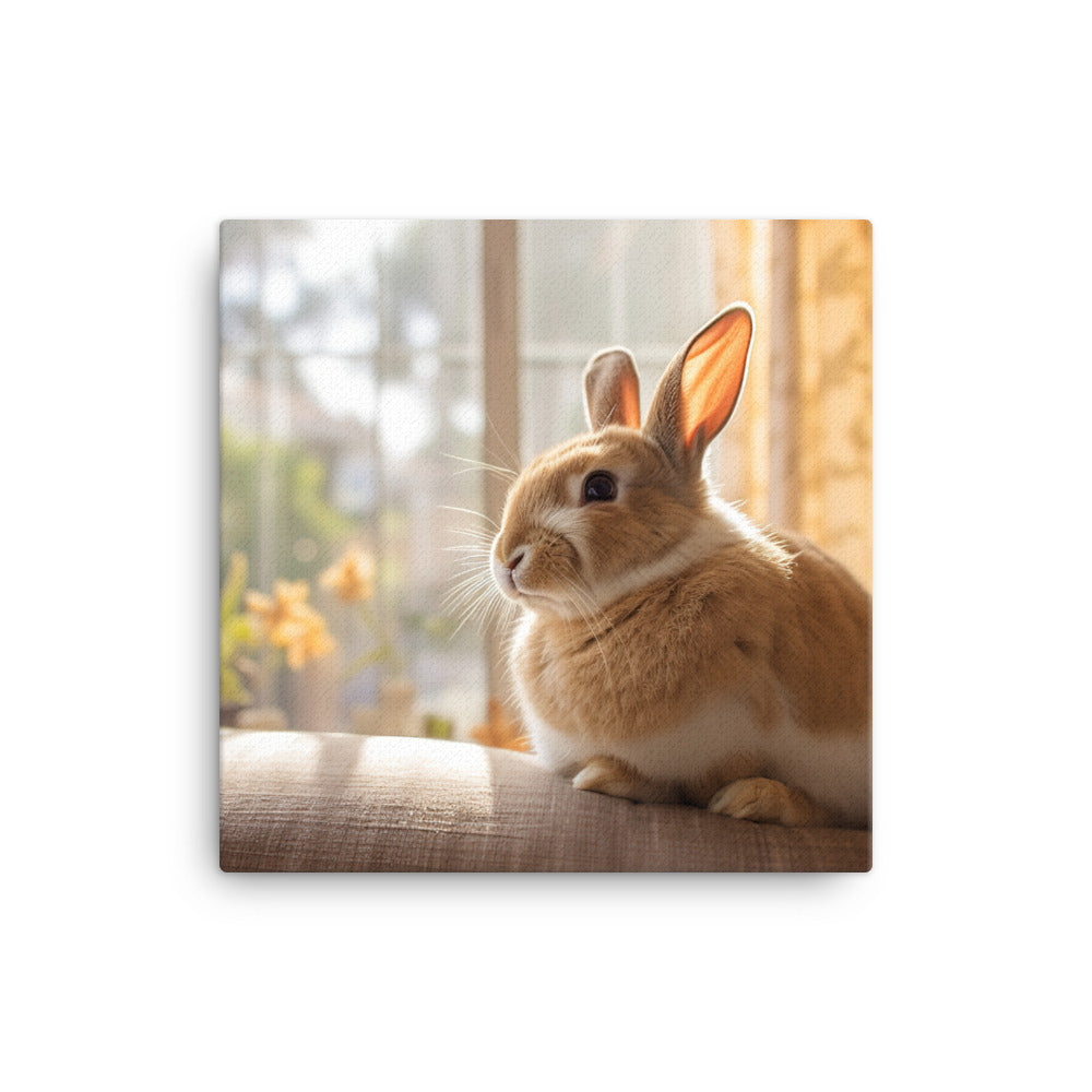 Californian Bunny in a Cozy Setting Canvas - PosterfyAI.com