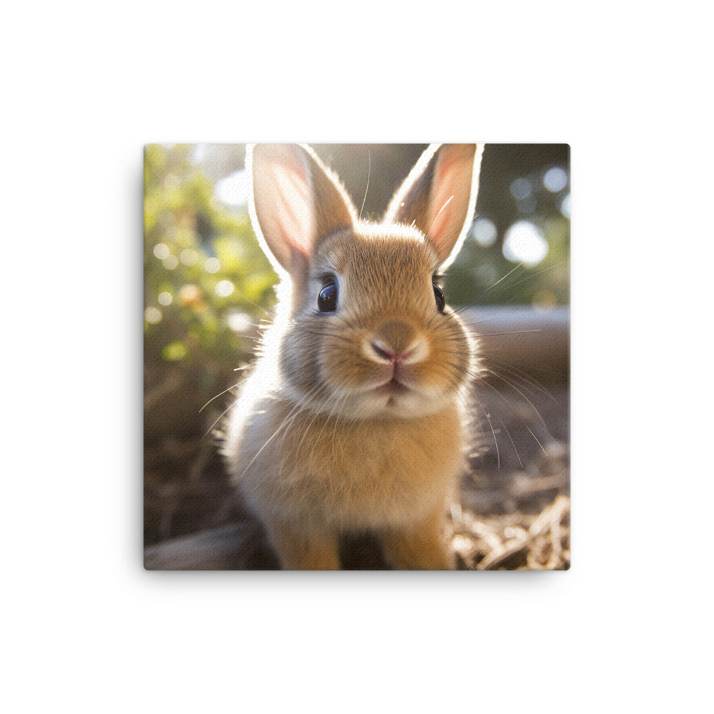 Adorable Californian Bunny Canvas - PosterfyAI.com