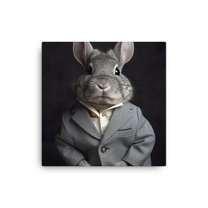 Chinchilla Bunny with a Stylish Pose Canvas - PosterfyAI.com
