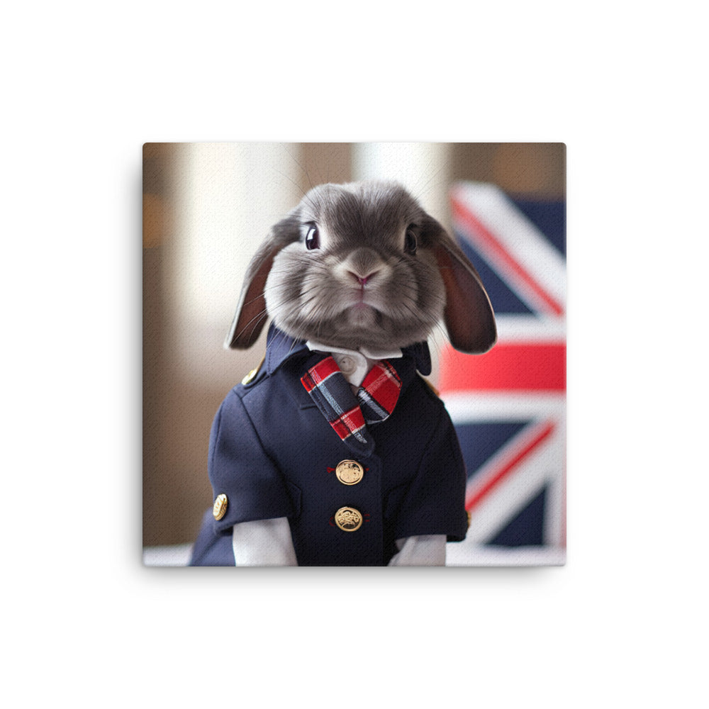 Britannia Petite Bunny with a Stylish Pose Canvas - PosterfyAI.com