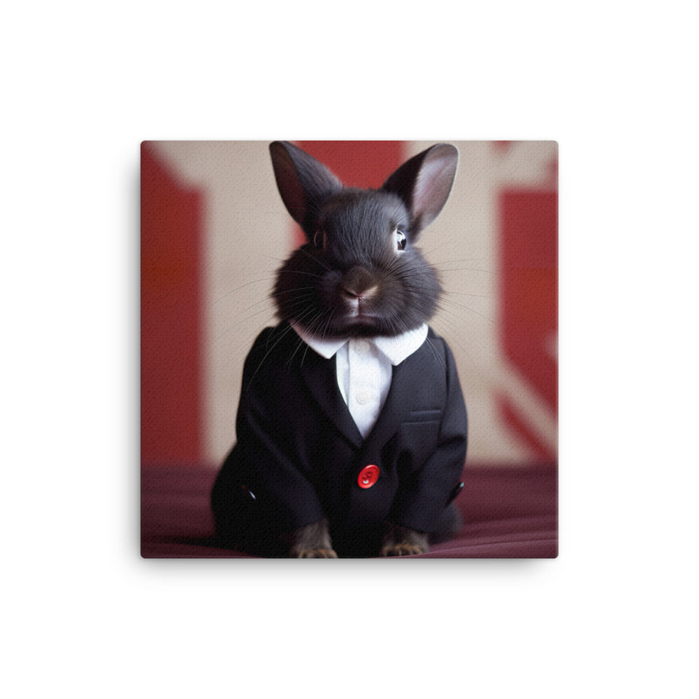 Britannia Petite Bunny with a Stylish Pose Canvas - PosterfyAI.com