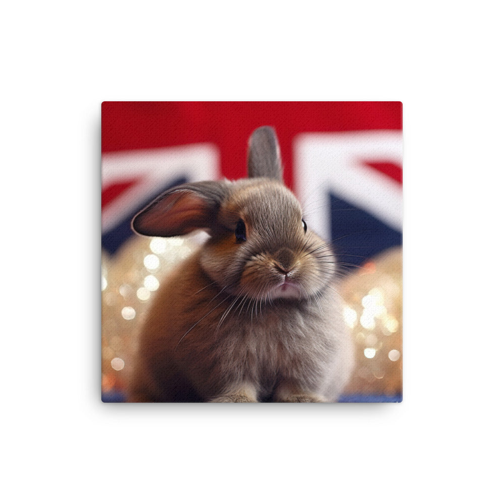 Adorable Britannia Petite Bunny Canvas - PosterfyAI.com