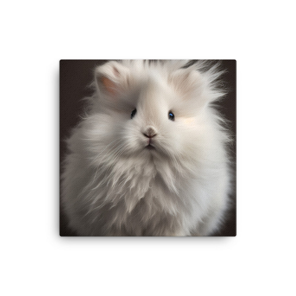 Fluffy Angora Bunny Canvas - PosterfyAI.com