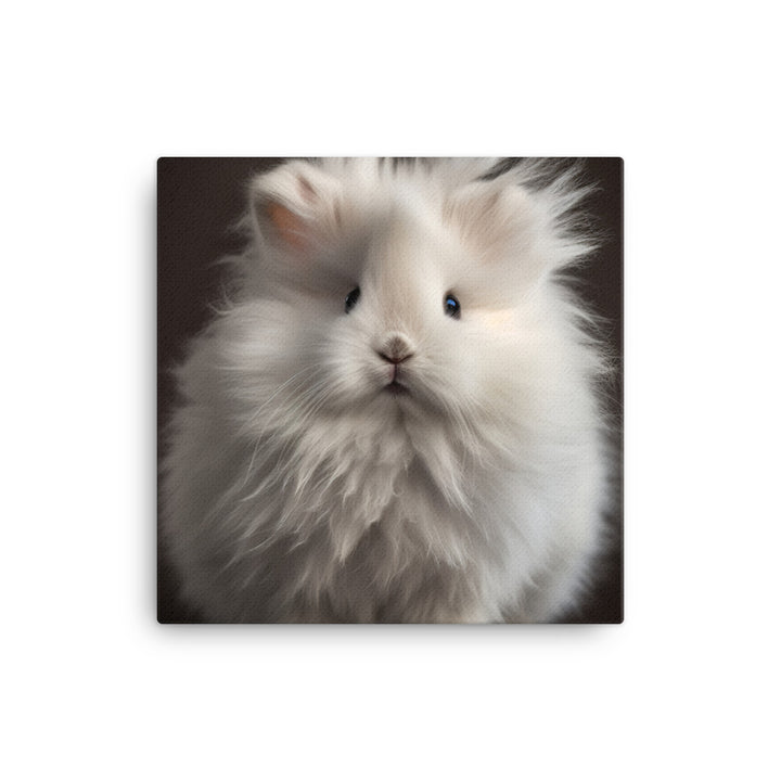 Fluffy Angora Bunny Canvas - PosterfyAI.com