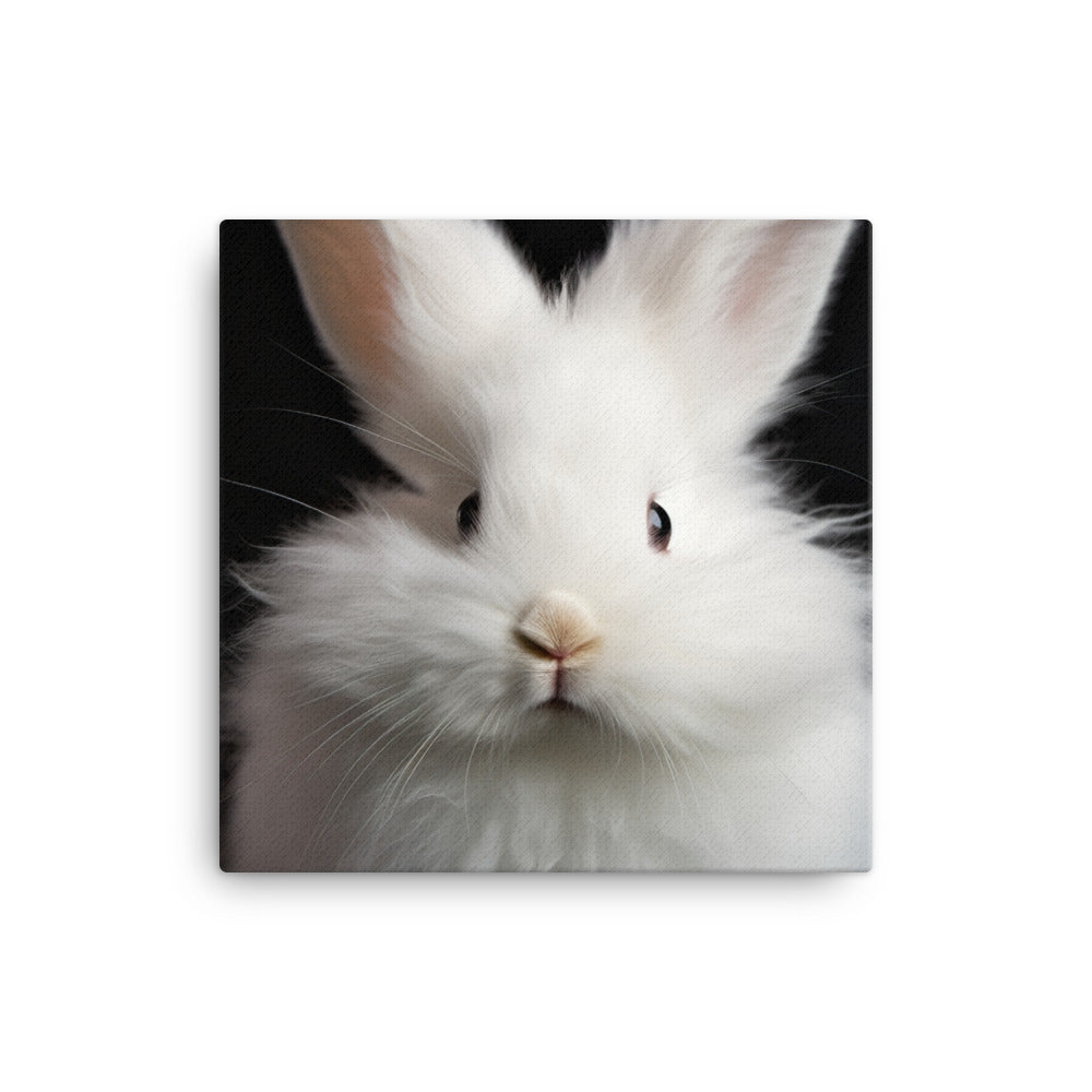 Fluffy Angora Bunny Canvas - PosterfyAI.com