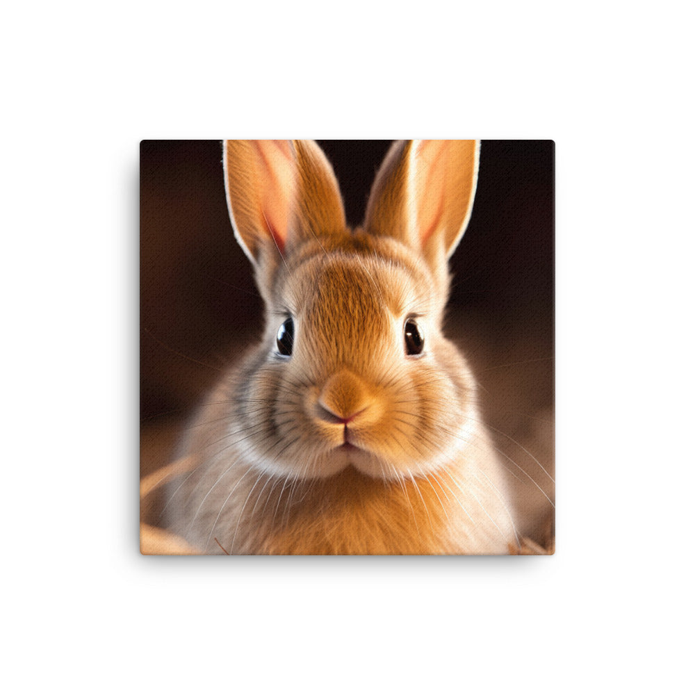 Adorable American Bunny Canvas - PosterfyAI.com