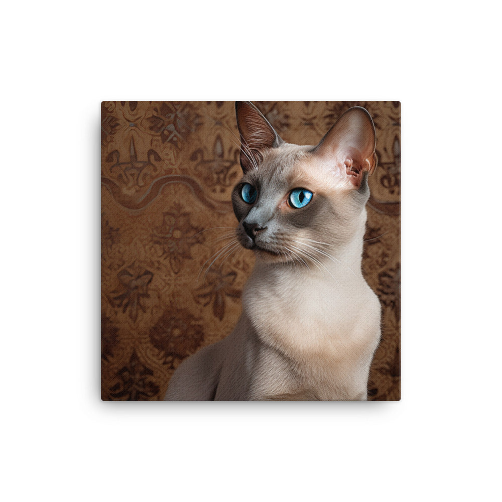 Luxurious Coat of Tonkinese Cat Canvas - PosterfyAI.com