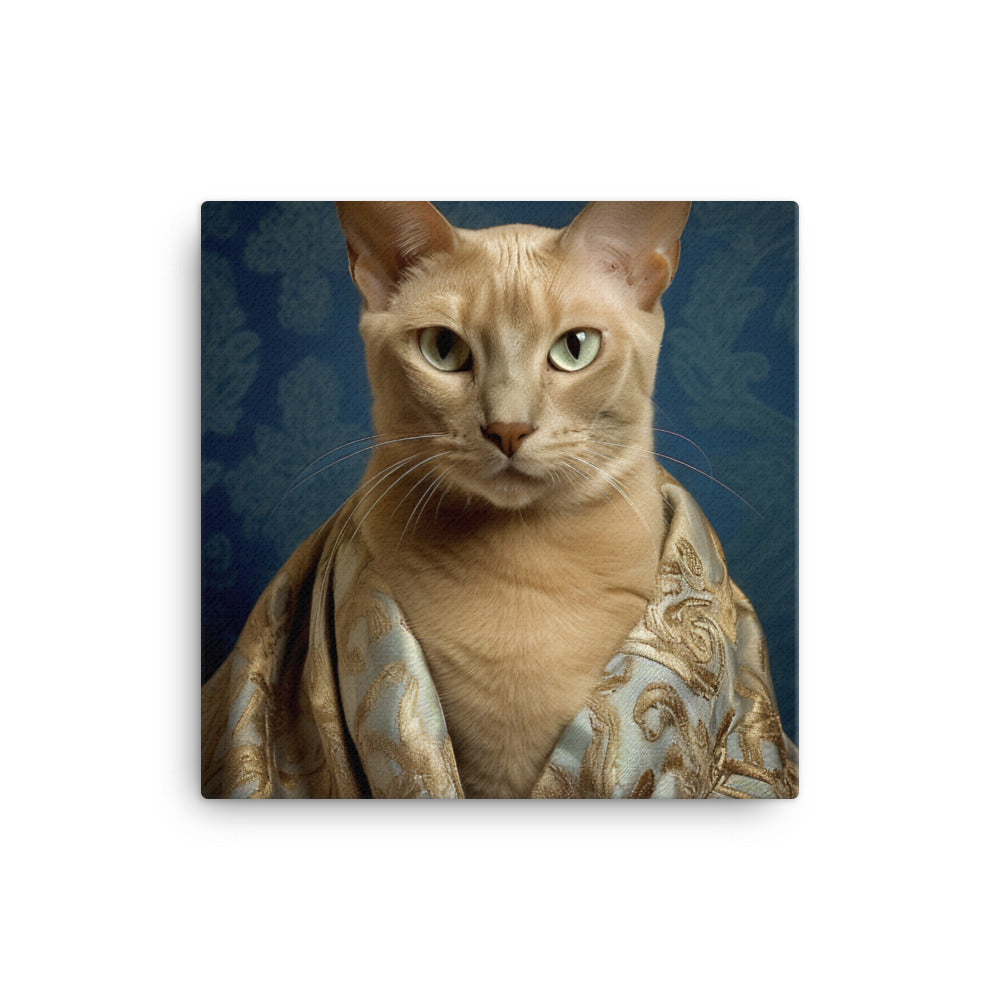 Luxurious Coat of Tonkinese Cat Canvas - PosterfyAI.com