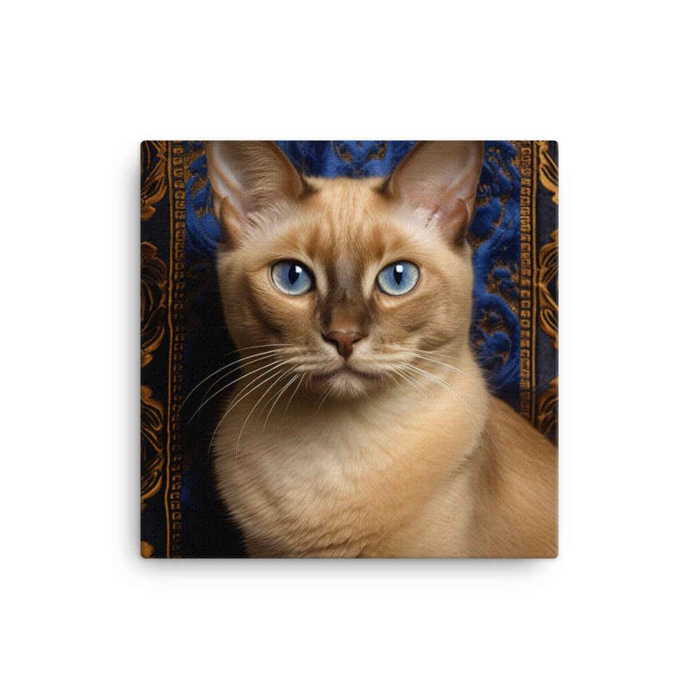 Luxurious Coat of Tonkinese Cat Canvas - PosterfyAI.com