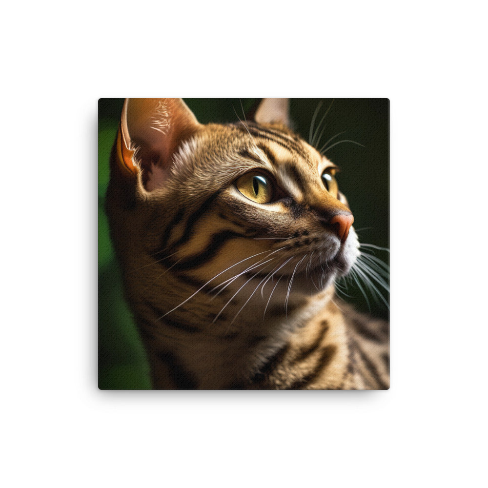 Majestic Beauty of Ocicat Cat Canvas - PosterfyAI.com