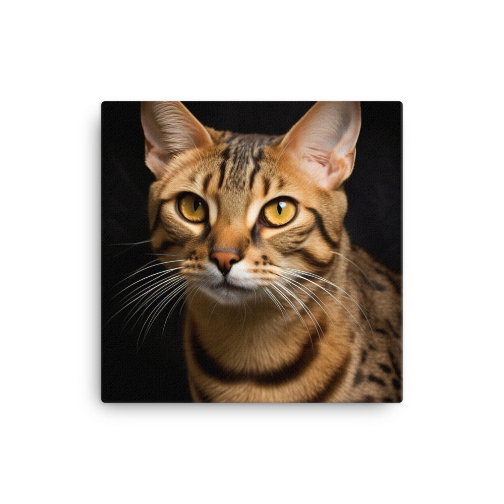 Elegance of Ocicat Cat Canvas - PosterfyAI.com