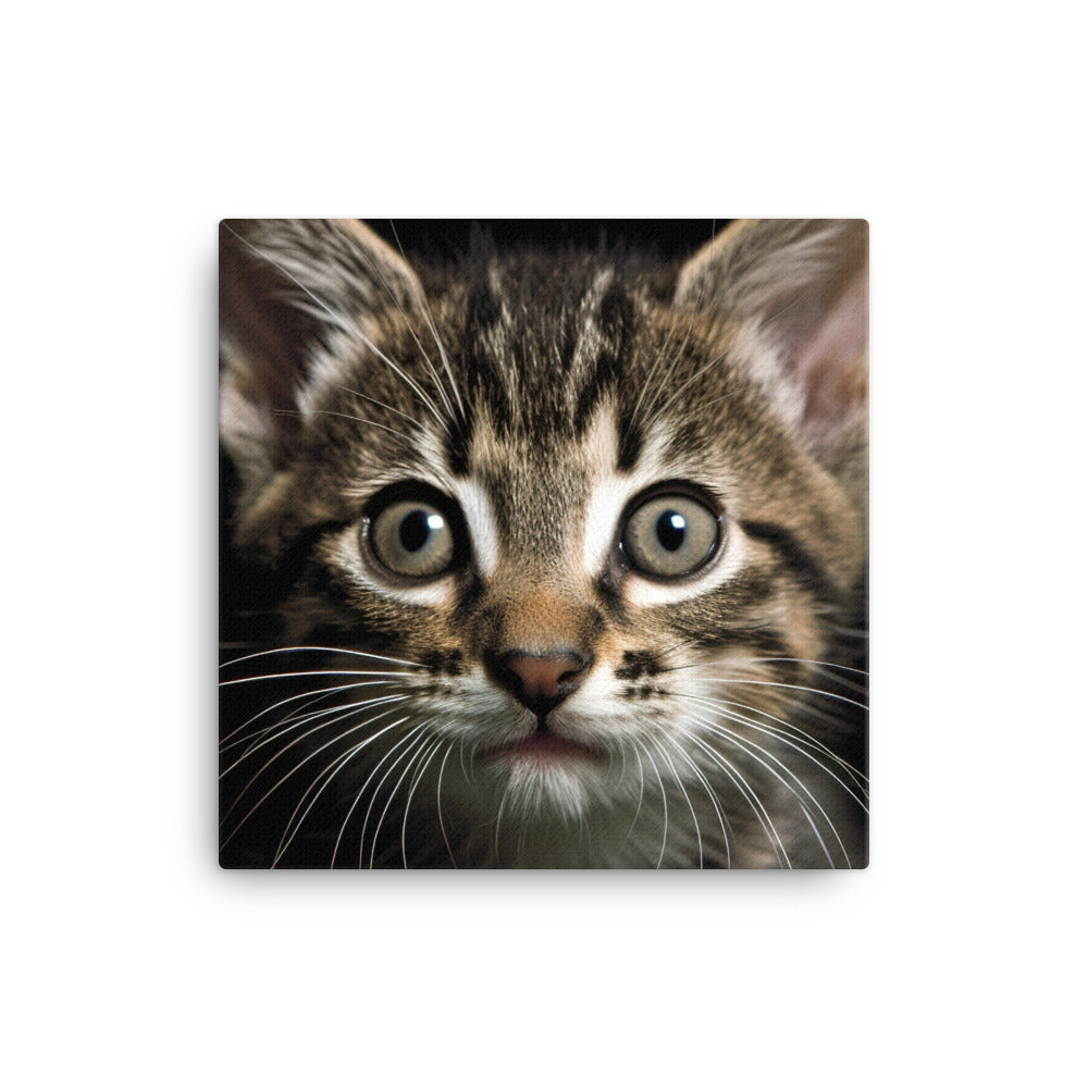 Manx Kitten Canvas - PosterfyAI.com
