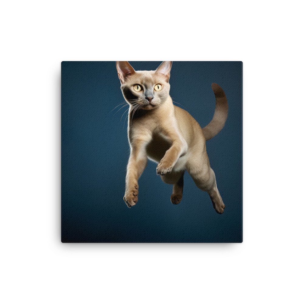 Graceful Movements of Burmese Cat Canvas - PosterfyAI.com