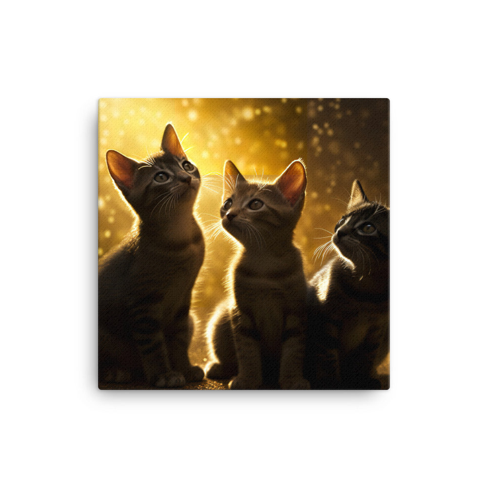 Bombay Kittens Canvas - PosterfyAI.com