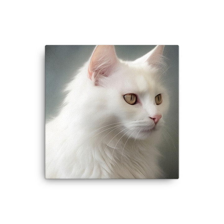 Turkish Angora Cat Canvas - PosterfyAI.com