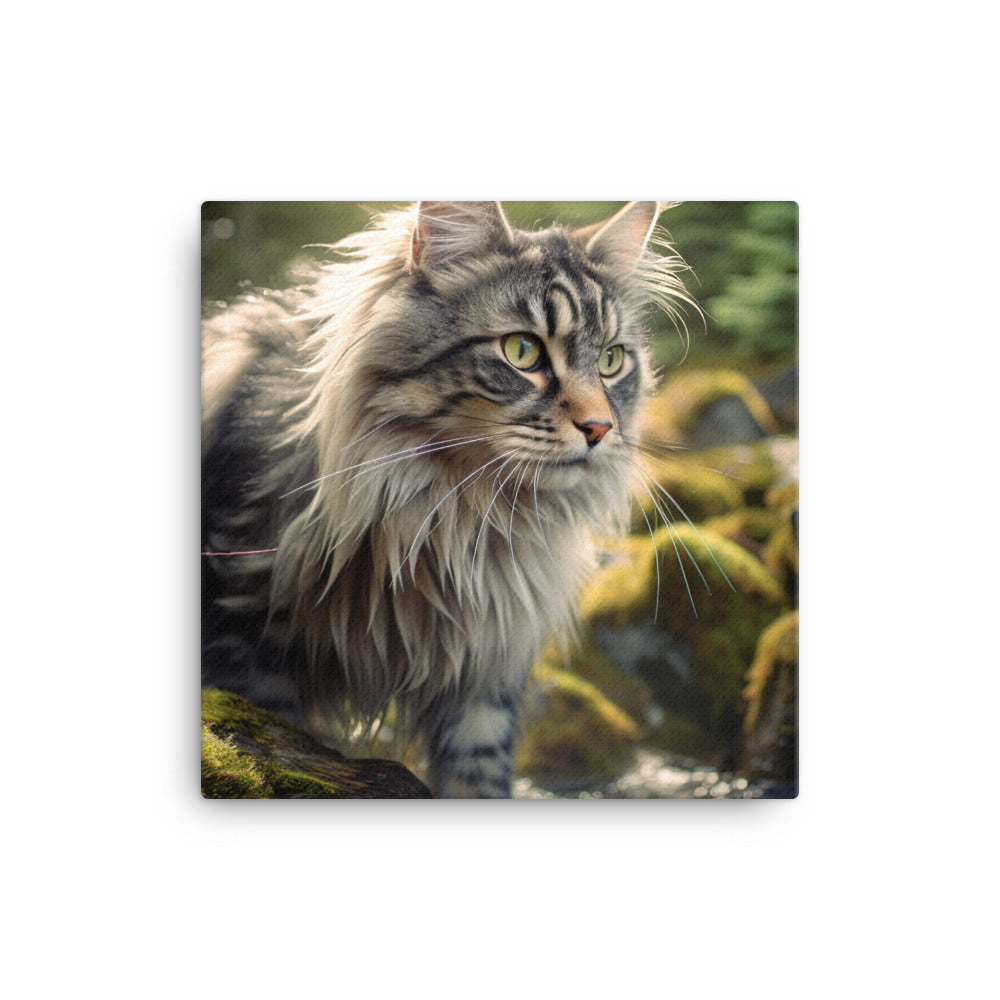Norwegian Forest Cat Canvas - PosterfyAI.com
