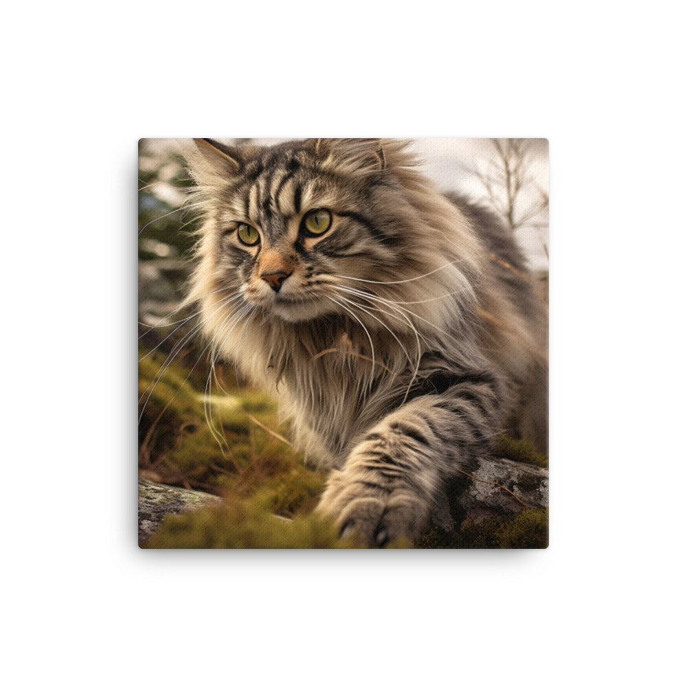 Norwegian Forest Cat Canvas - PosterfyAI.com