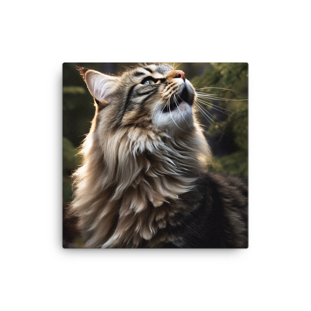 Norwegian Forest Cat Canvas - PosterfyAI.com