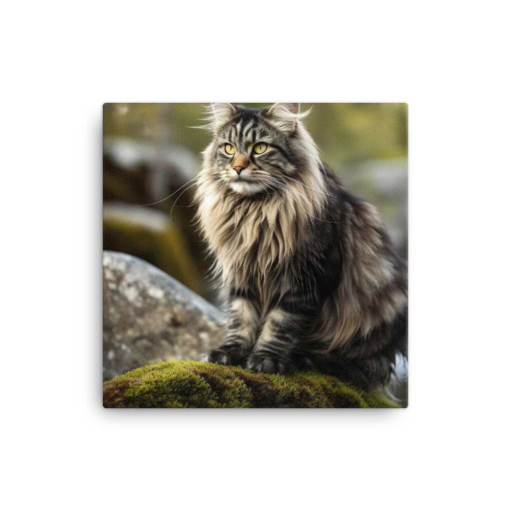 Norwegian Forest Cat Canvas - PosterfyAI.com