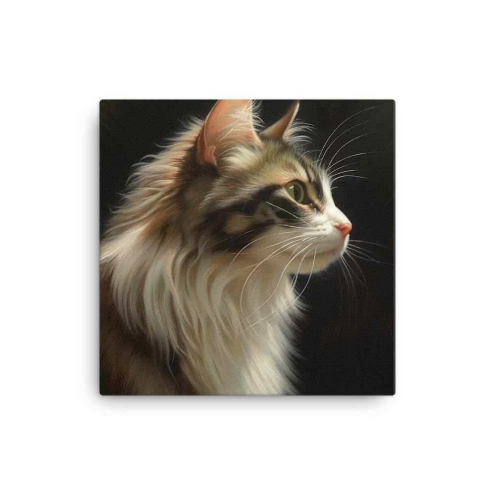 Norwegian Forest Cat Canvas - PosterfyAI.com