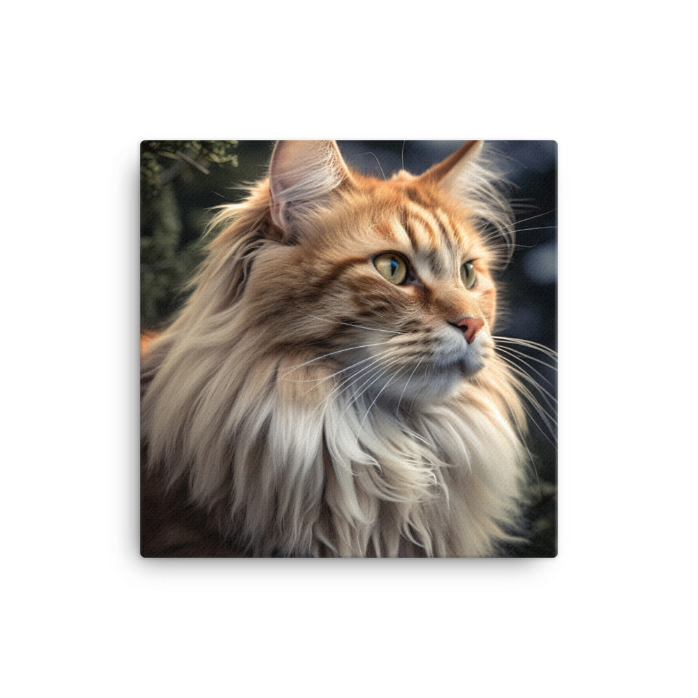 Norwegian Forest Cat Canvas - PosterfyAI.com