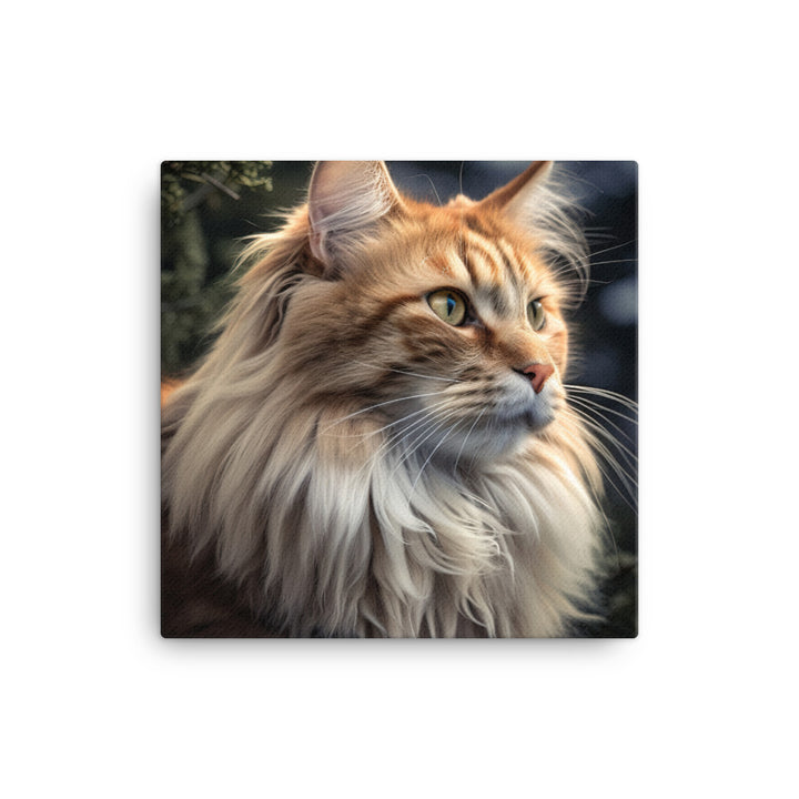 Norwegian Forest Cat Canvas - PosterfyAI.com