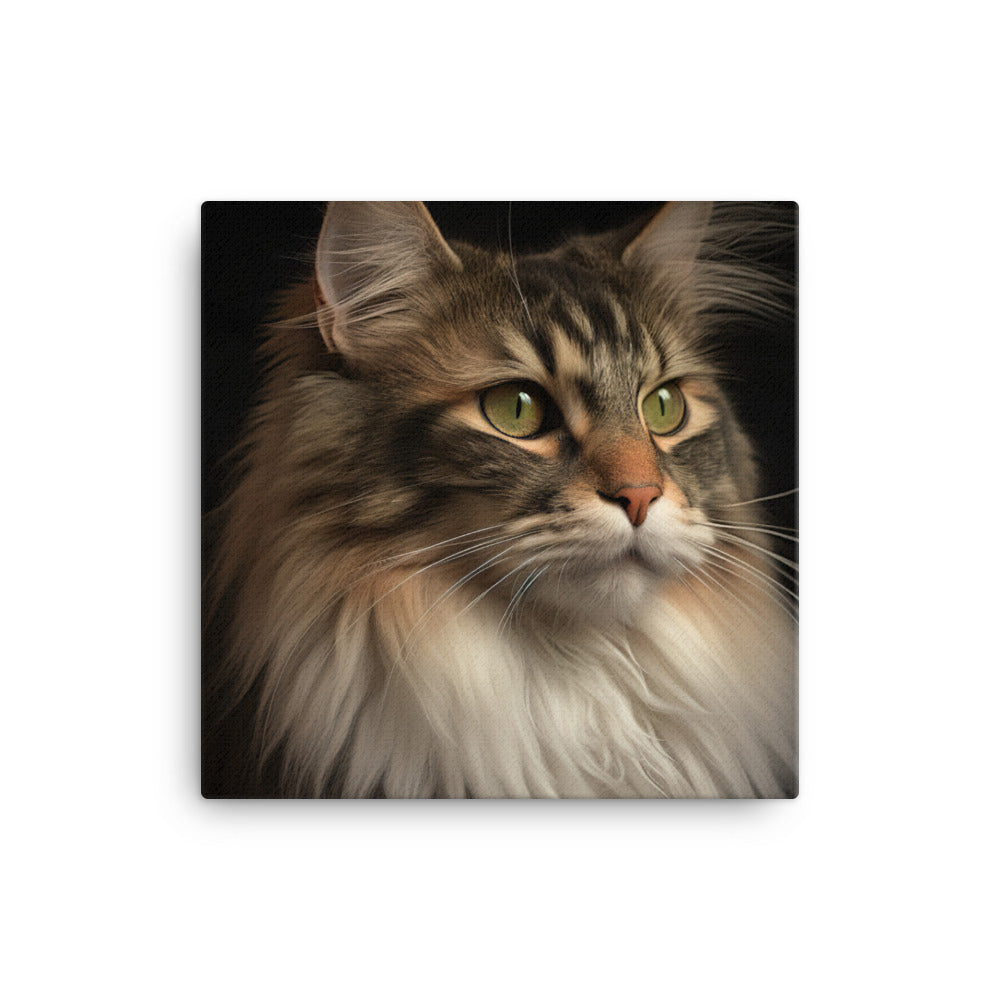 Norwegian Forest Cat Canvas - PosterfyAI.com
