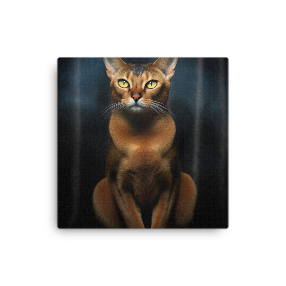 Abyssinian Cat Canvas - PosterfyAI.com