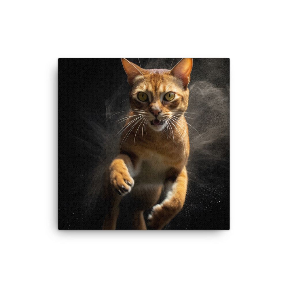 Abyssinian Cat Canvas - PosterfyAI.com