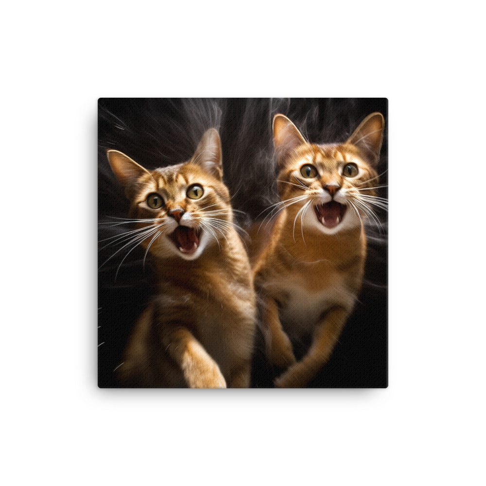 Abyssinian Cat Canvas - PosterfyAI.com