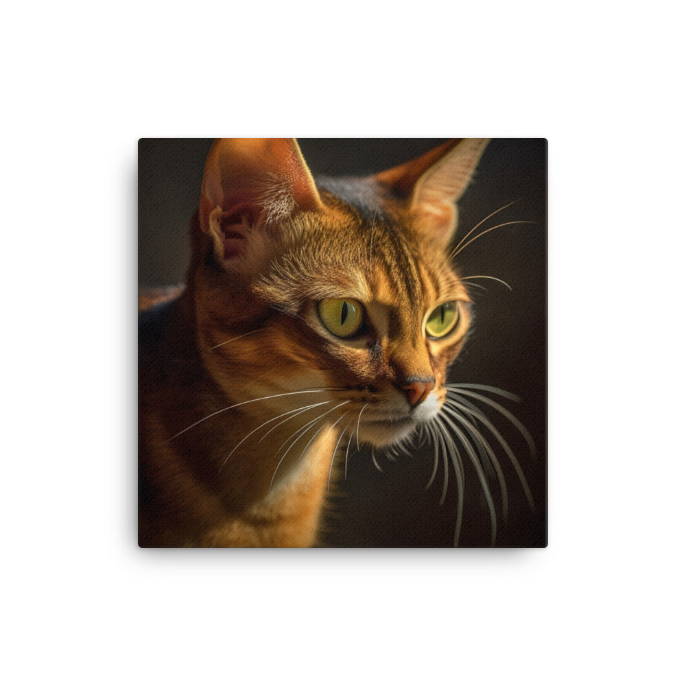 Abyssinian Cat Canvas - PosterfyAI.com