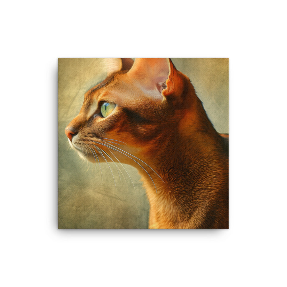 Abyssinian Cat Canvas - PosterfyAI.com