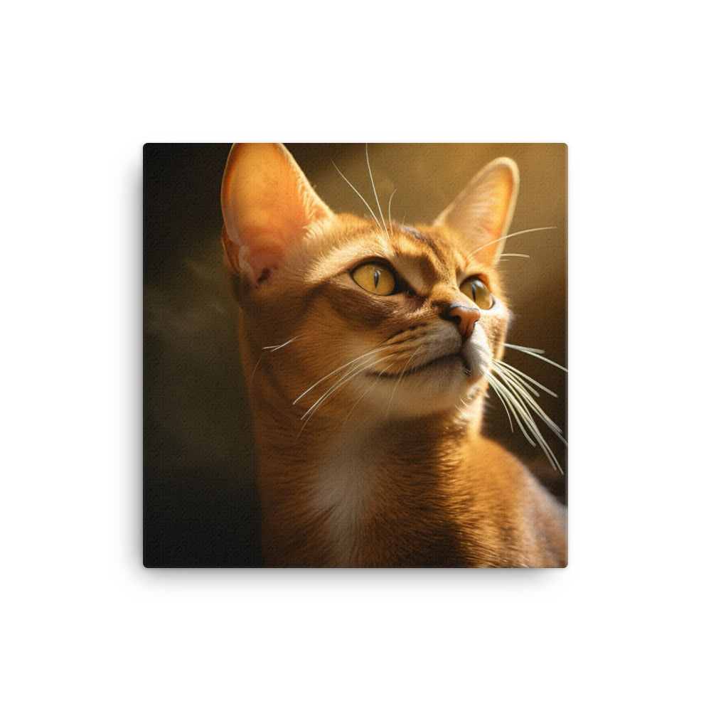 Abyssinian Cat Canvas - PosterfyAI.com