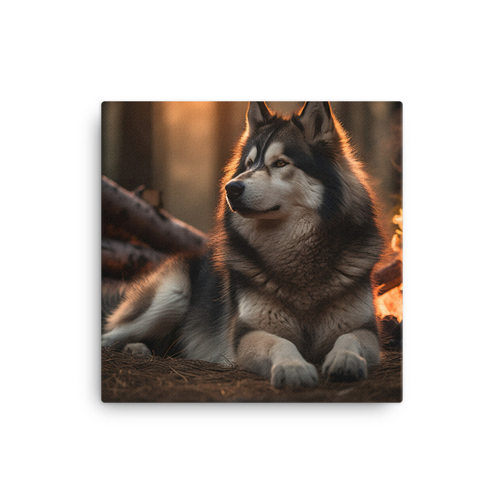 Alaskan Malamute Canvas - PosterfyAI.com