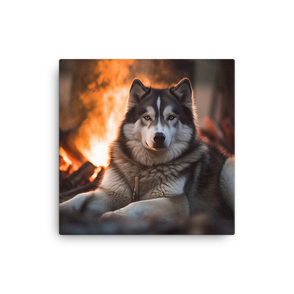 Alaskan Malamute Canvas - PosterfyAI.com