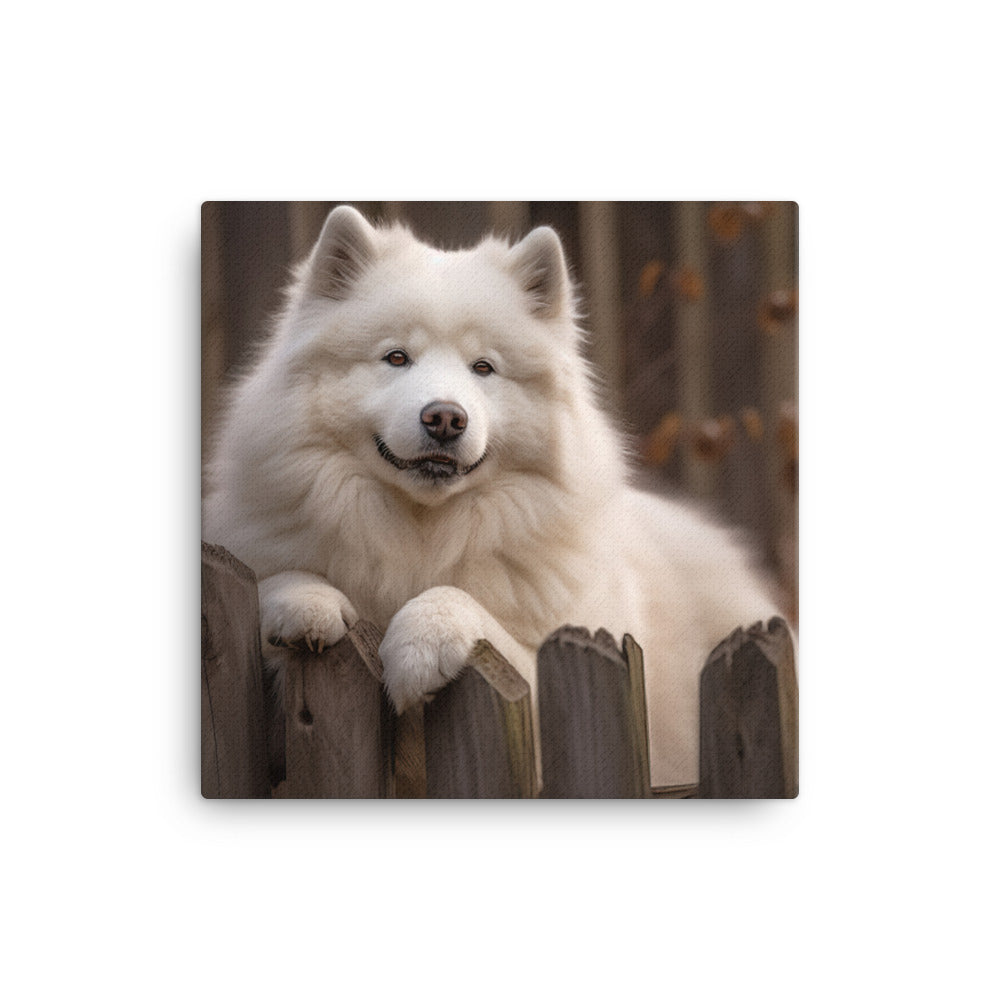 Samoyed Canvas - PosterfyAI.com