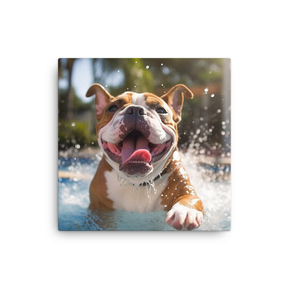 Bulldog Canvas - PosterfyAI.com
