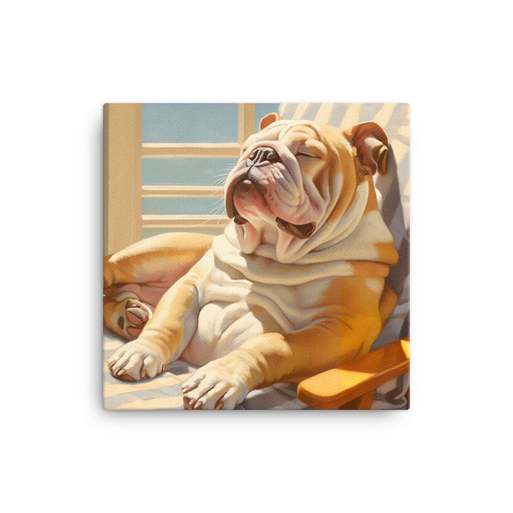 Bulldog Canvas - PosterfyAI.com