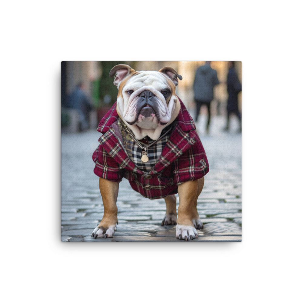 Bulldog Canvas - PosterfyAI.com