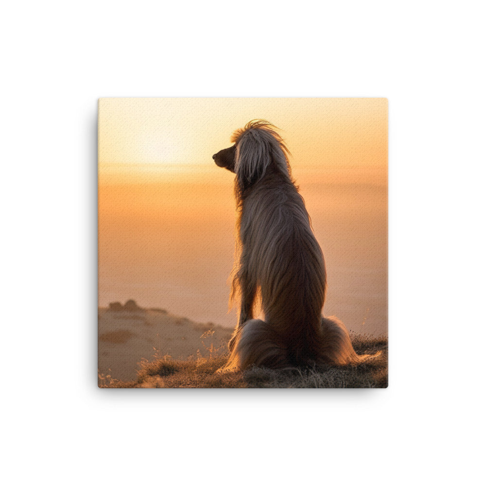 Afghan Hound Canvas - PosterfyAI.com