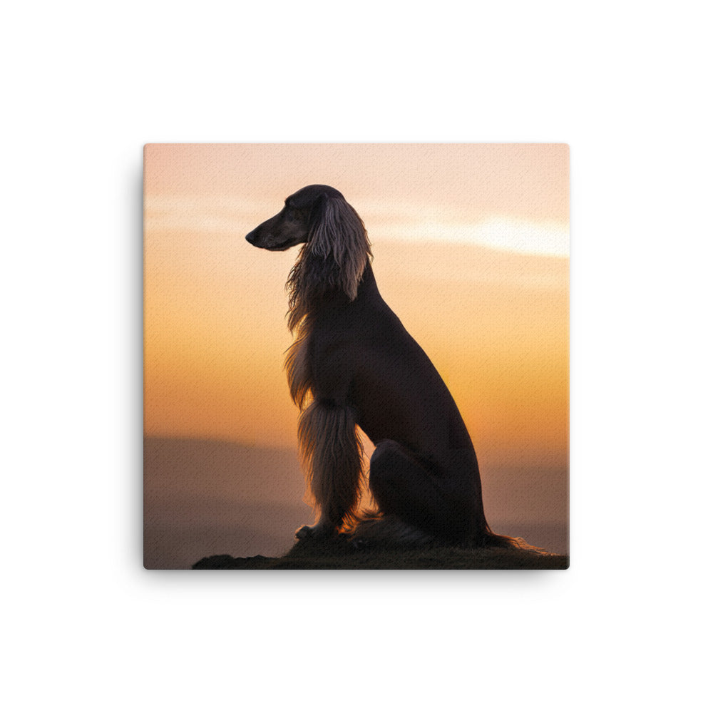 Afghan Hound Canvas - PosterfyAI.com